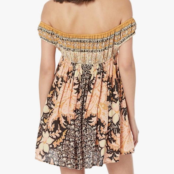 NWT Free People Bali Mariposa Print Mini Dress Black Combo XS - Picture 6 of 12